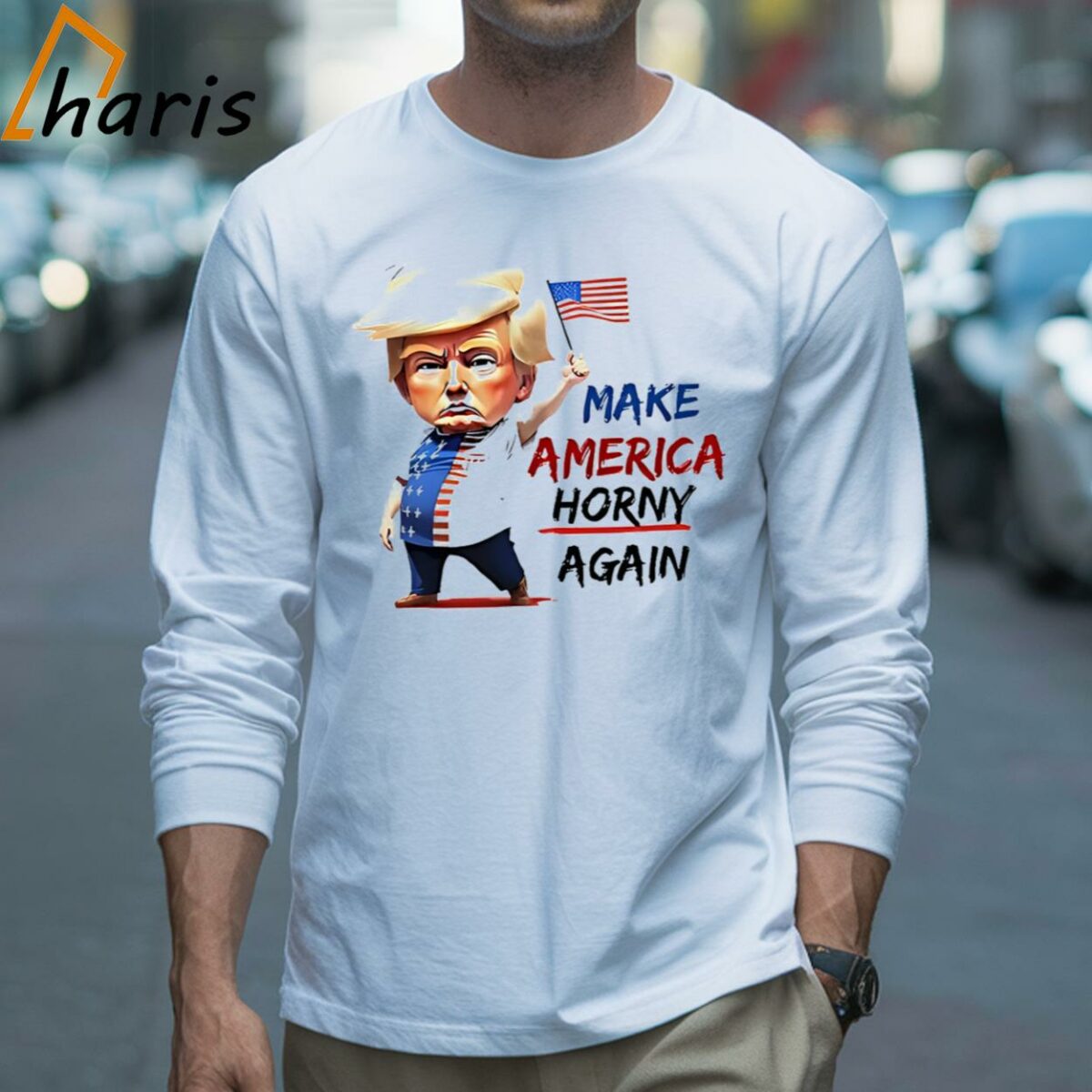 Trump Make America Horny Again Shirt 3 Long sleeve shirt