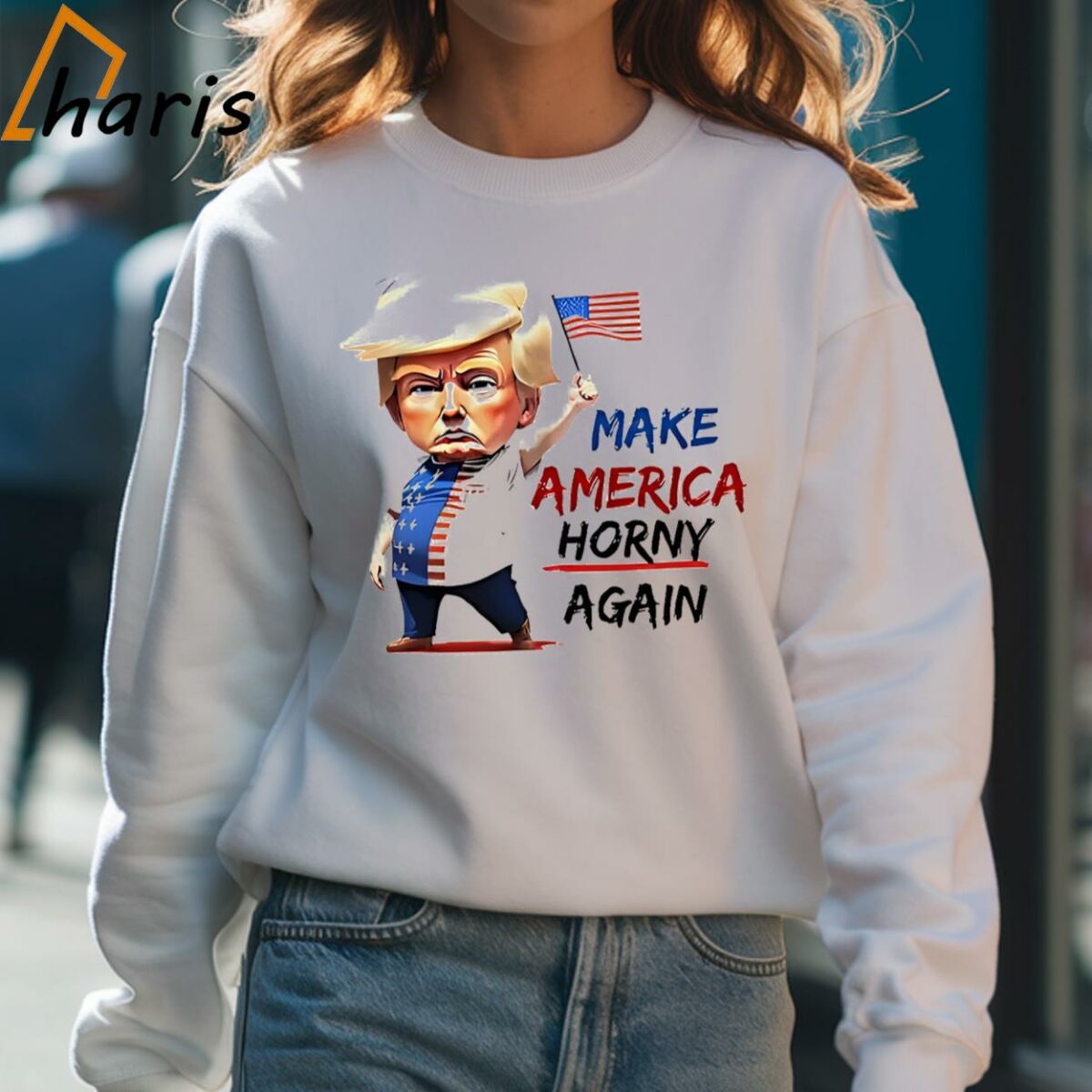 Trump Make America Horny Again Shirt 4 Sweatshirt