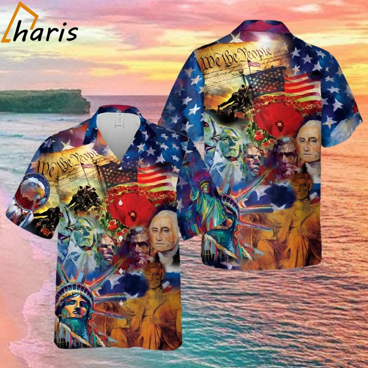 USA 4th July Tropical Hawaiian Shirt 1 1