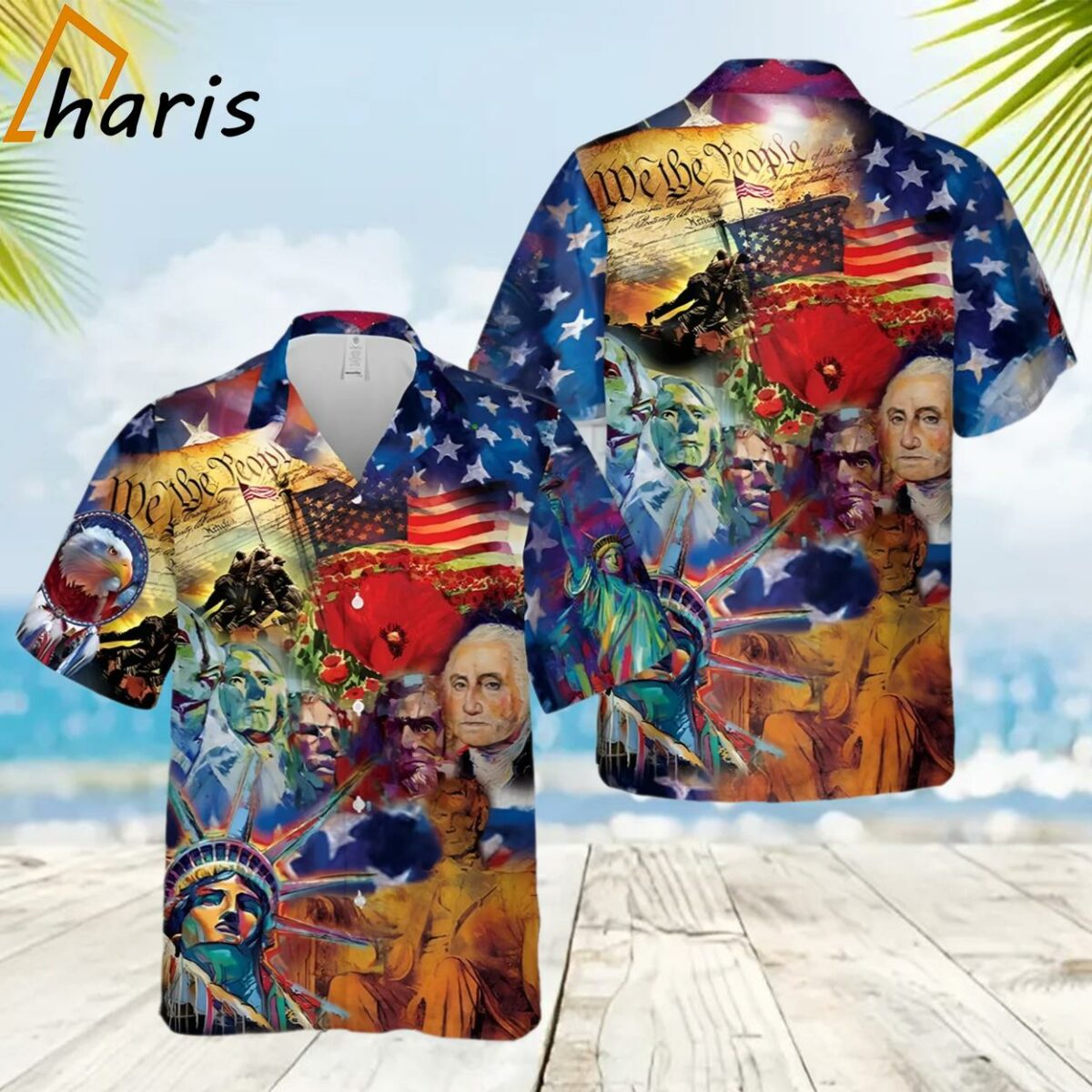 USA 4th July Tropical Hawaiian Shirt 2 2