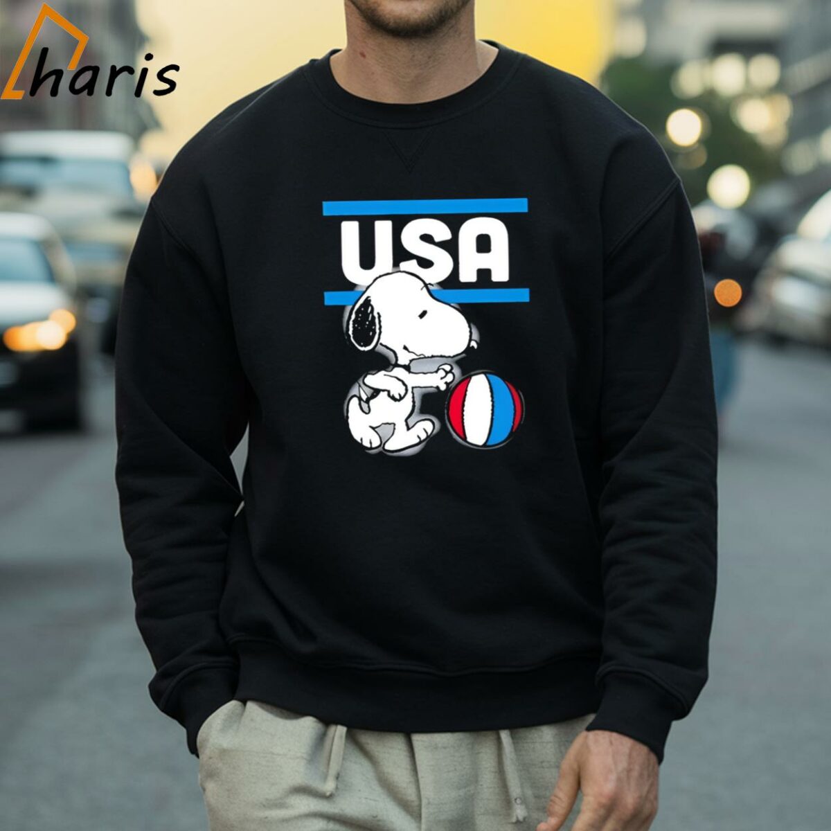 USA Snoopy Basketball Cartoon Shirt 4 Sweatshirt