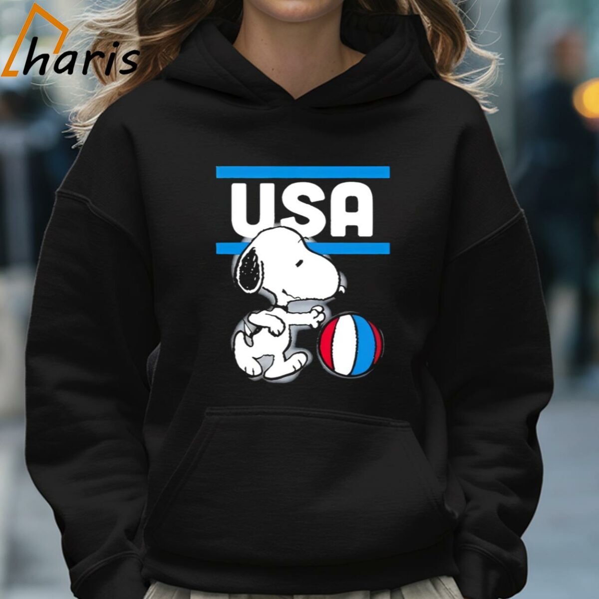 USA Snoopy Basketball Cartoon Shirt 5 Hoodie