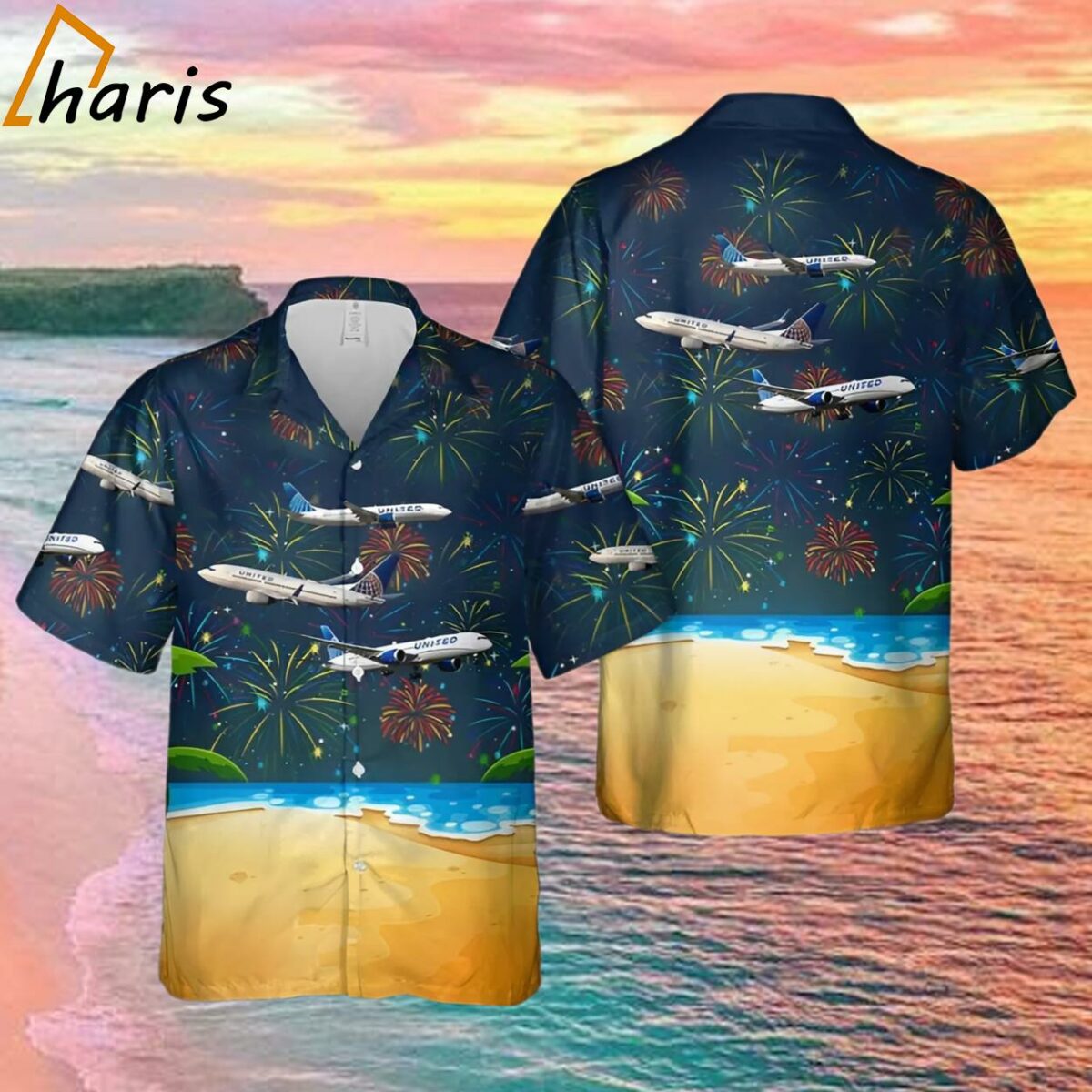 United Airlines Fleet 4Th Of July Hawaiian Shirt 1 1