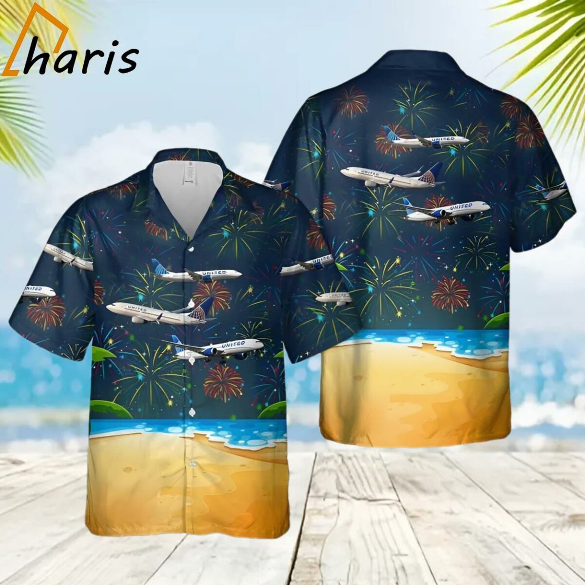 United Airlines Fleet 4Th Of July Hawaiian Shirt 2 2