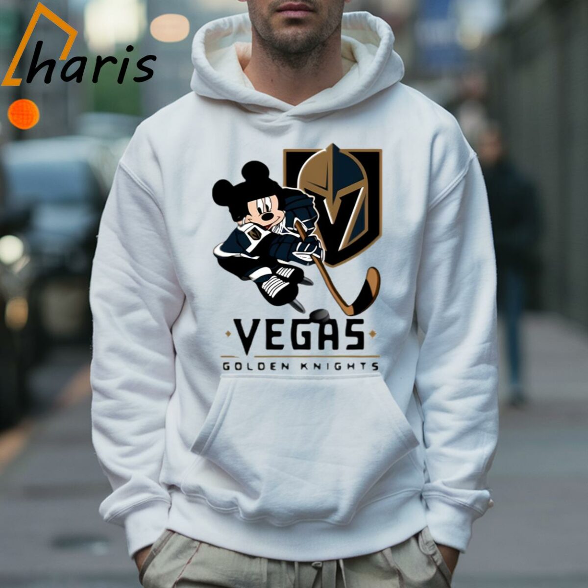 Vegas Golden Knights Mickey Mouse Play Hockey Hoodie