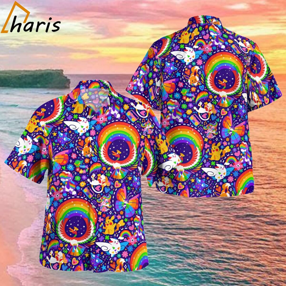 Vibrant Multicolor Pokemon Hawaiian Shirt 1 1