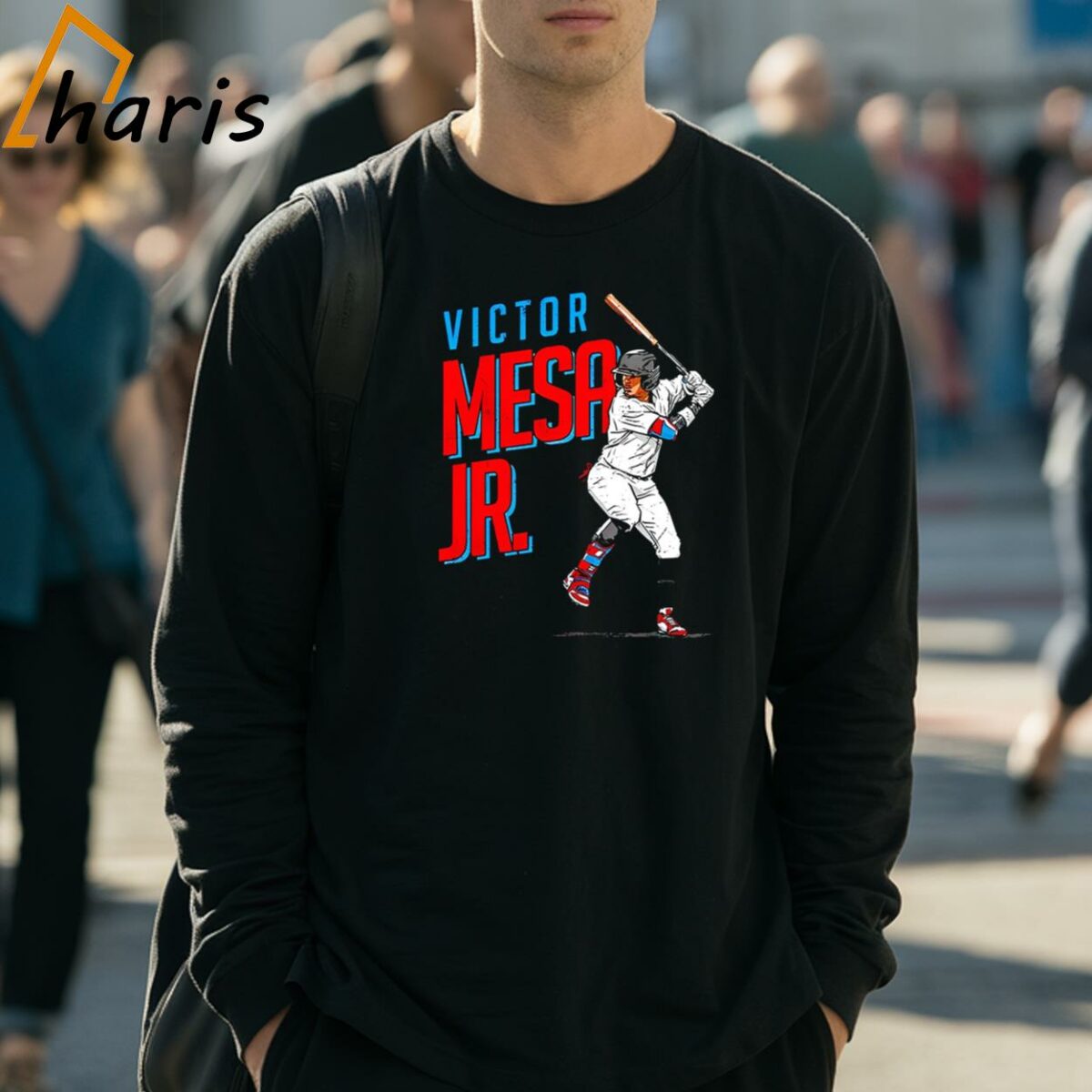 Victor Mesa Jr Miami Marlins Baseball Player Shirt 3 Long Sleeve Shirt