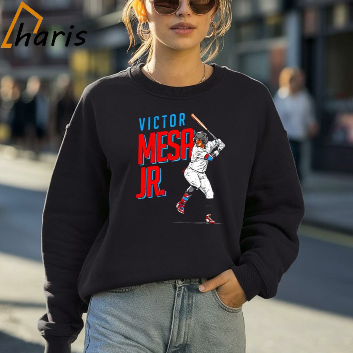Victor Mesa Jr Miami Marlins Baseball Player Shirt 4 Sweatshirt