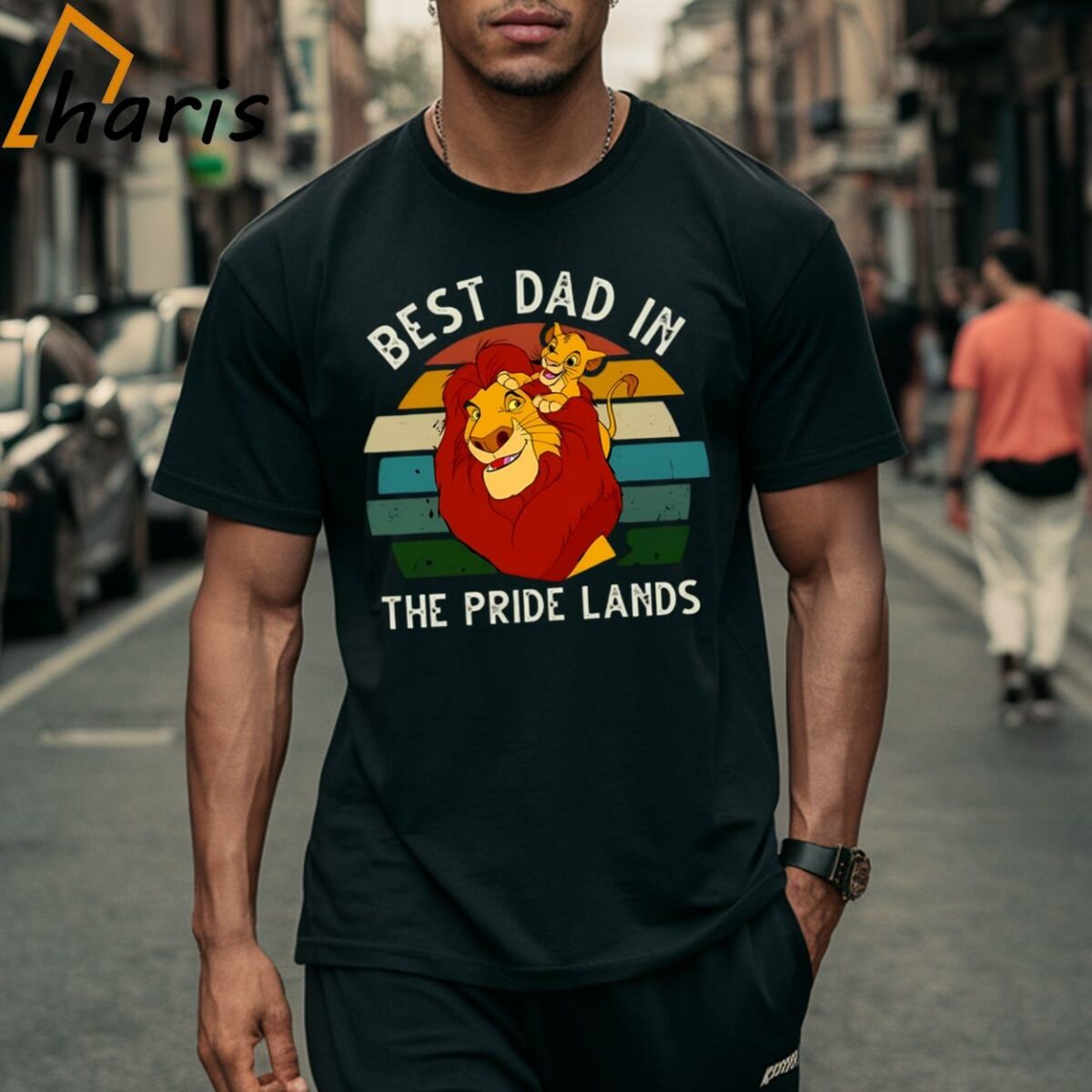 Vintage Lion King Mufasa Best Dad Portrait Disney Dad Shirt 2 Shirt