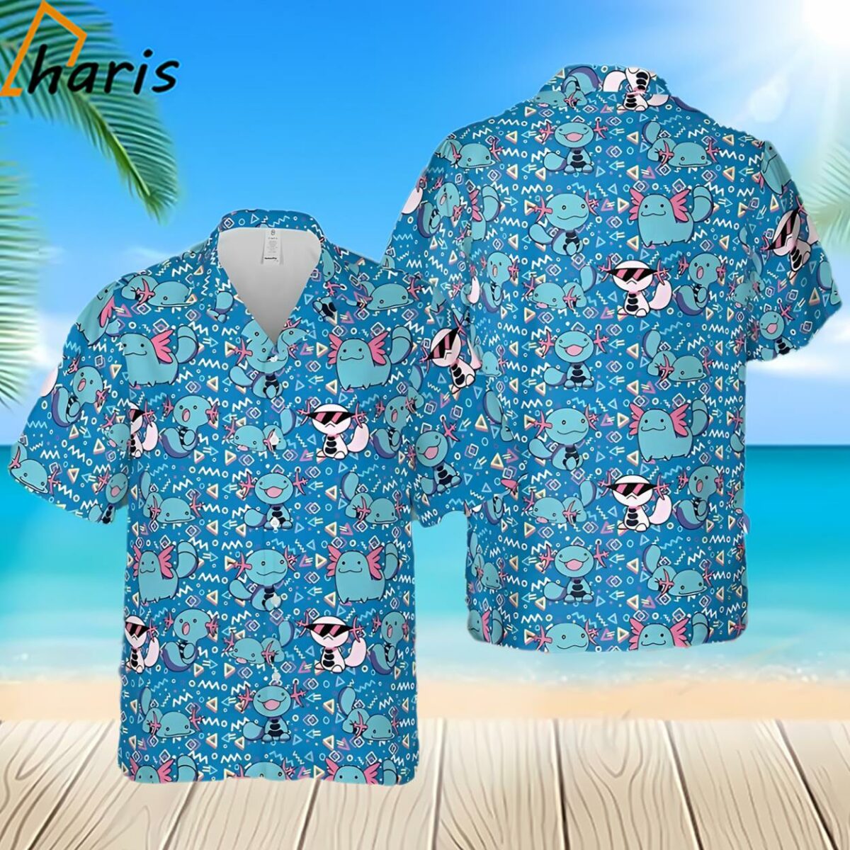 Wooper Pokemon Summer Gift Hawaiian Shirt 2 2