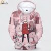 Zero Two Faces Pink 3D Hoodie 1 jersey