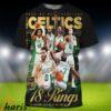 2023 24 NBA Champions Boston Celtics Gold The Metal Editions SLAM Presents 18 Rings 3D Shirt 1 1