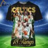 2023 24 NBA Champions Boston Celtics Gold The Metal Editions SLAM Presents 18 Rings 3D Shirt 2 2