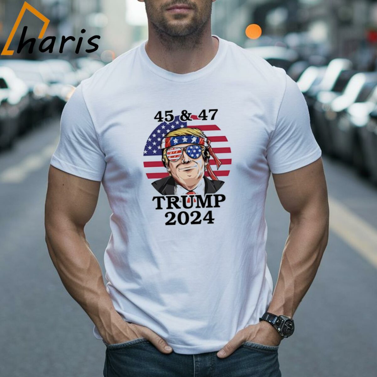 45 And 47 Trump 2024 America Flag Shirt 2 Shirt