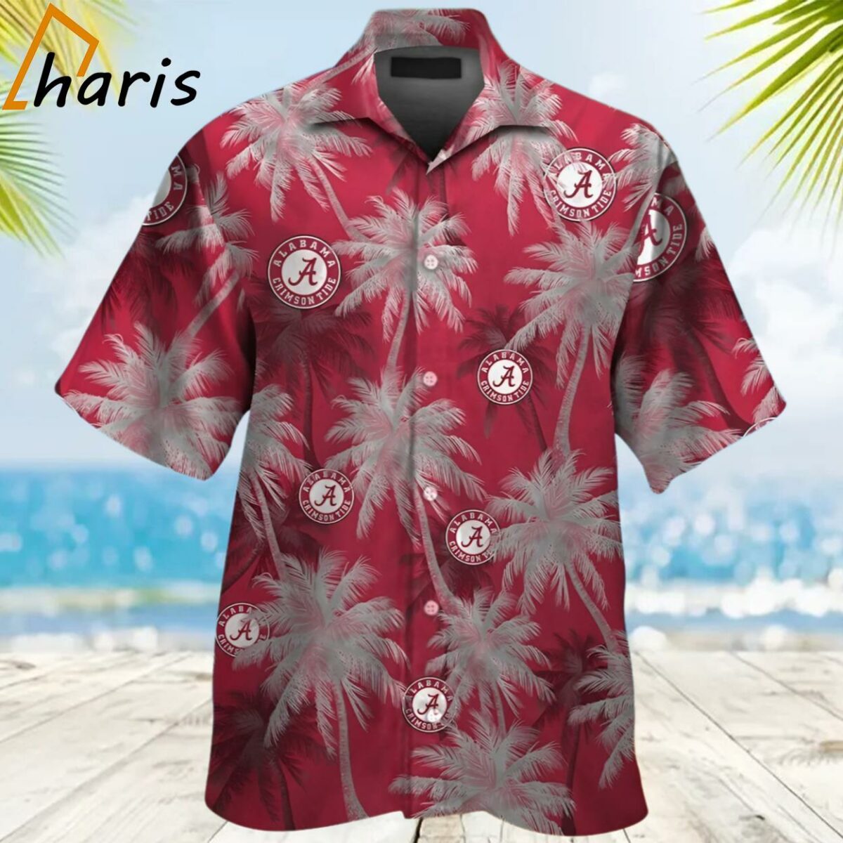 Alabama Crimson Tide Coconut Tree Design Hawaiian Shirt 2 2