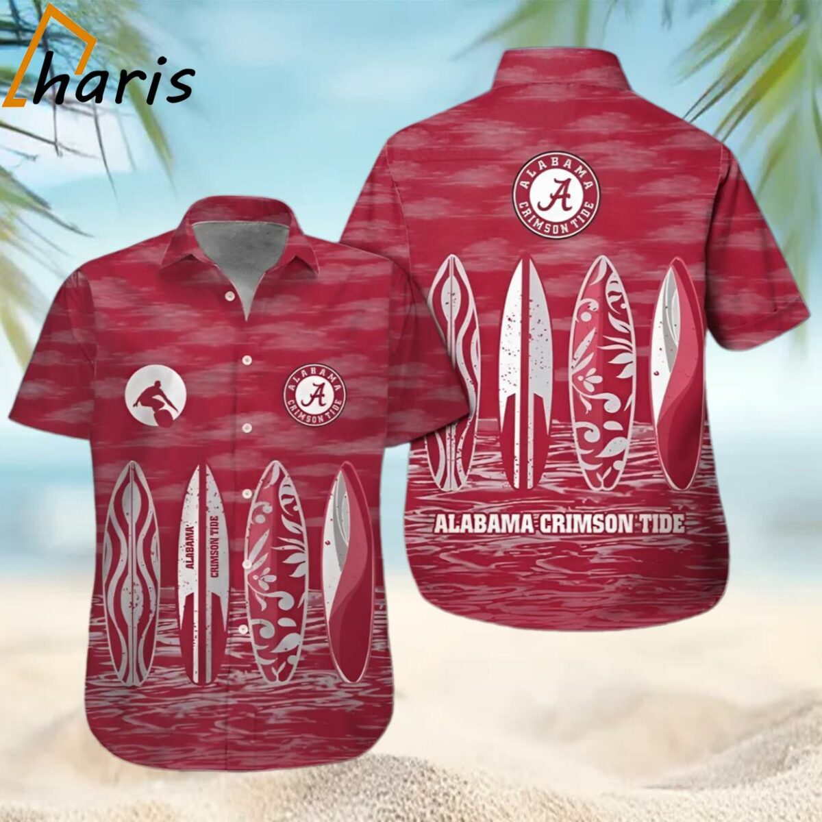 Alabama Crimson Tide Short Sleeve Tropical Hawaiian Shirt 1 1