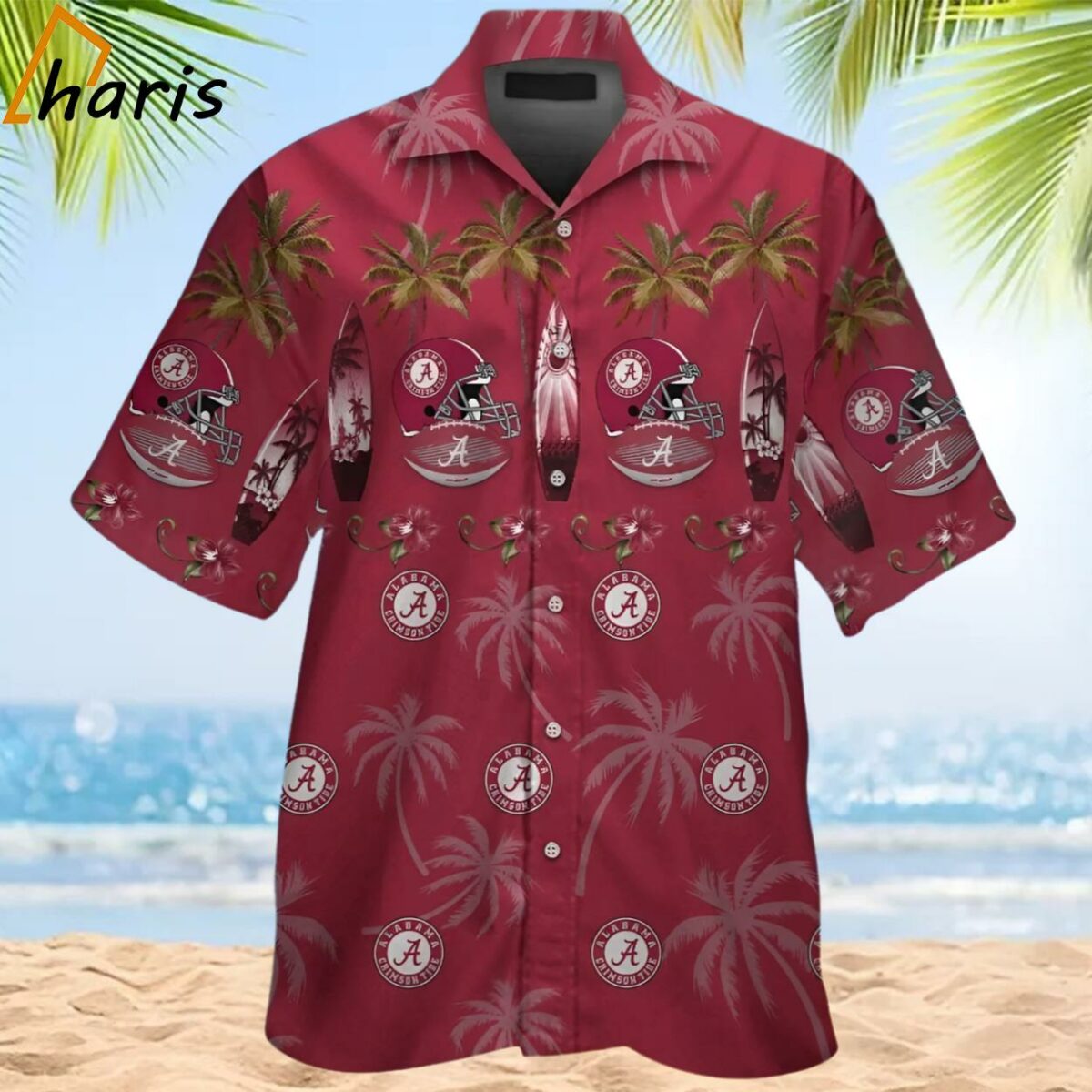 Alabama Crimson Tide Unique Design Hawaiian Tropical Short Sleeve Shirt 2 2
