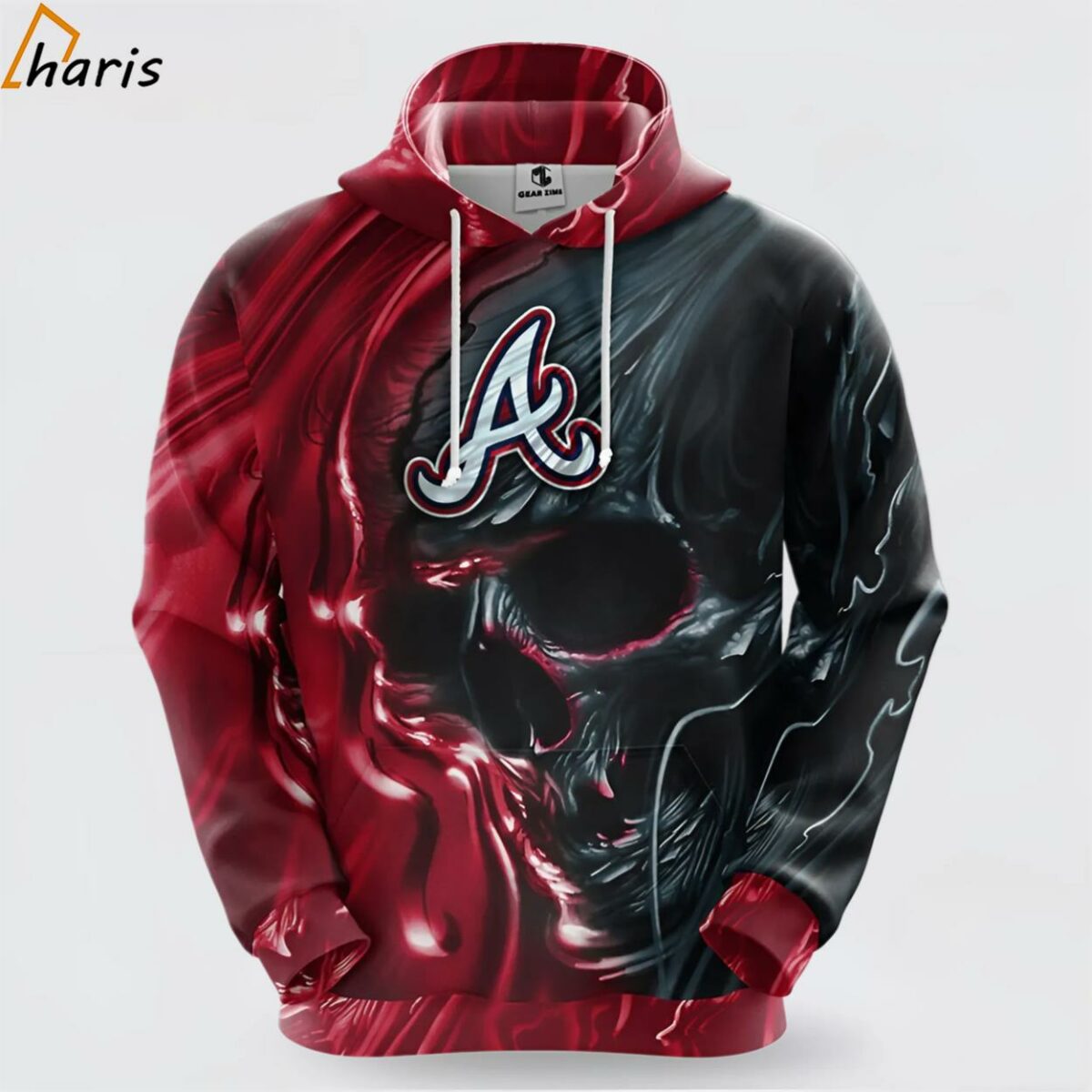 Atlanta Braves Skull 3D Hoodie New design for fans 1 jersey