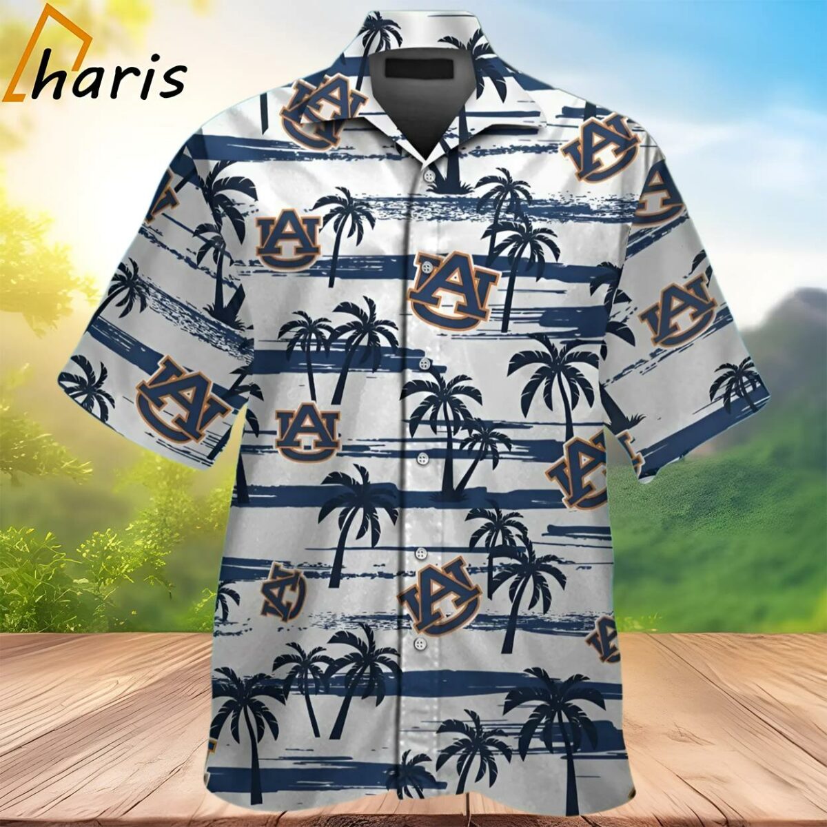 Auburn Tigers Short Sleeve Hawaiian Shirt Tropical Button Up 2 3