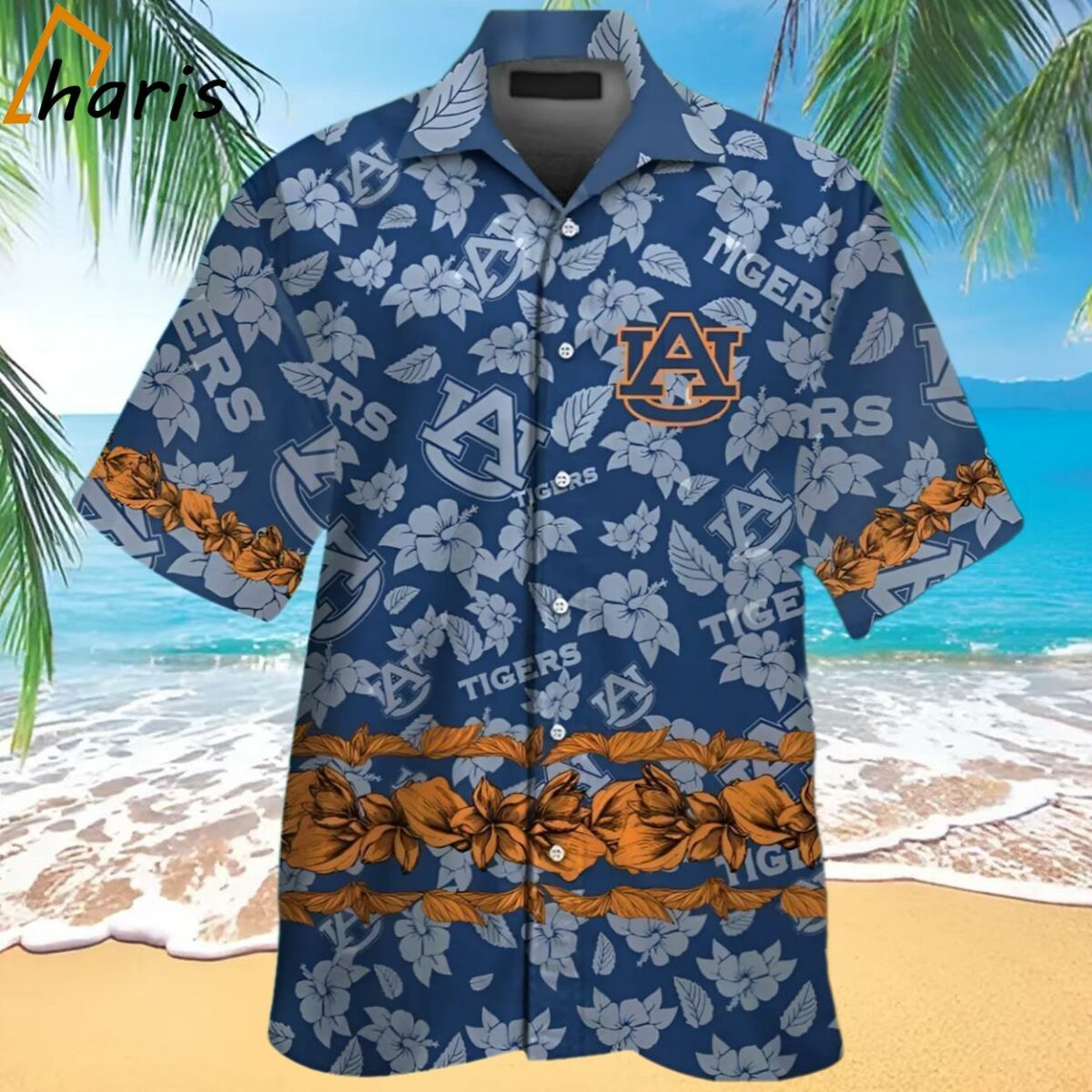 Auburn Tigers Tropical Short Sleeve Shirt Button Up Hawaiian 1 1