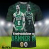 Boston Bruins Congrats To Boston Celtics Banner 18 2024 NBA Finals Champions 3D Shirt 1 1