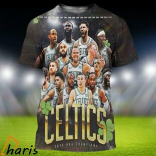 Boston Celtics Most Banners 18 In NBA History 2024 NBA Champions 3D Shirt 1 1