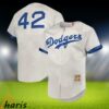Brooklyn Dodgers Jackie Robinson Mitchell And Ness Gray Cooperstown Jersey 1 1