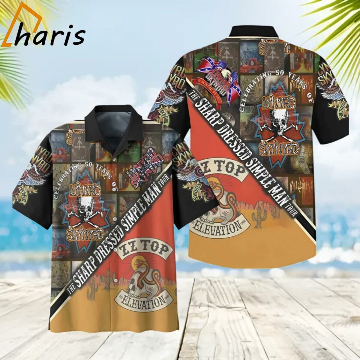 Celebrating 50 Years Of Lynyrd Skynyrd The Sharp Dressed Simple Man Tour Hawaiian Shirt 2 2