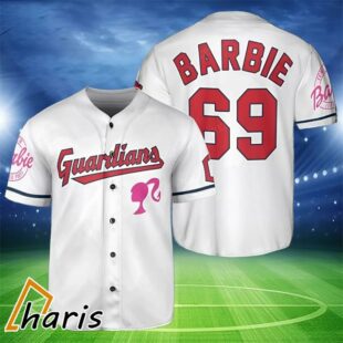 Cleveland Guardians Barbie Baseball Jersey 11 1