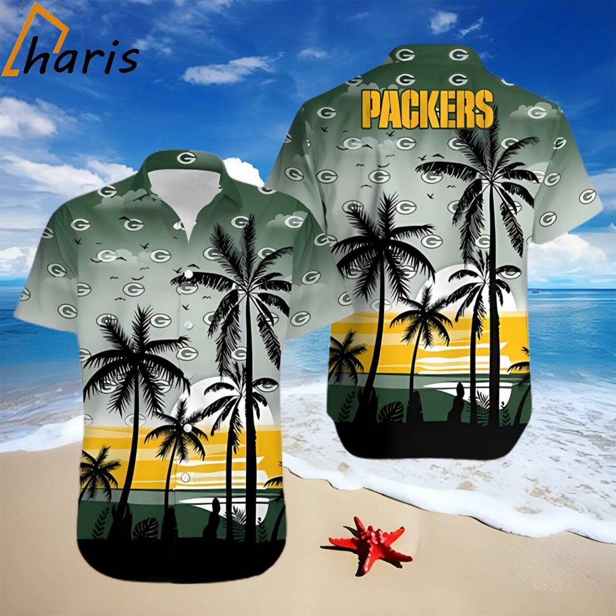 Coconut Tree Green Bay Packers Hawaiian Shirt 1 1