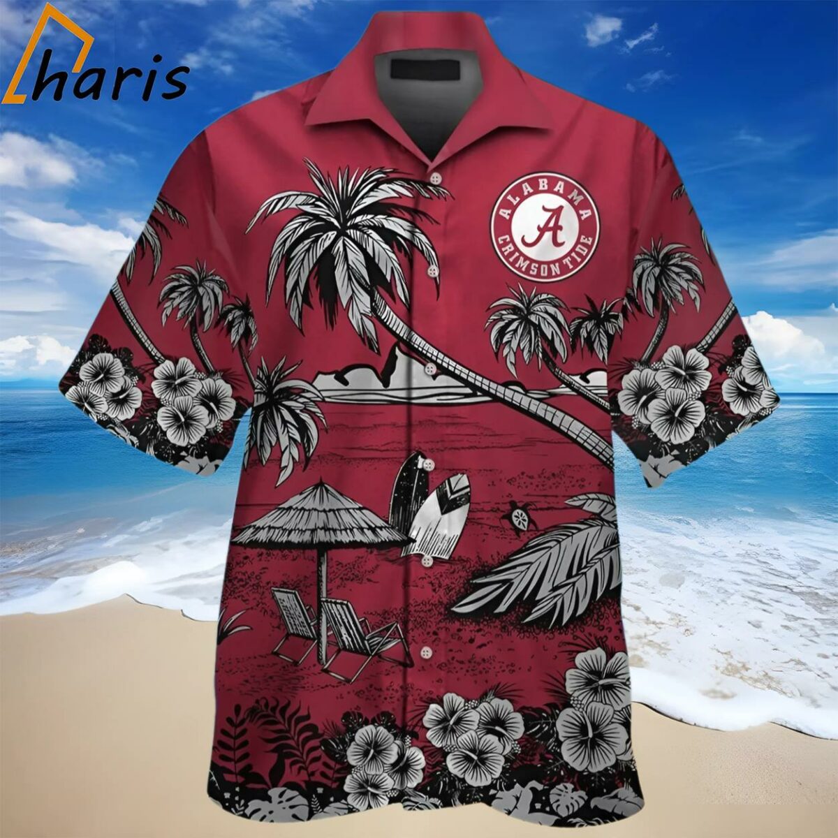 Crimson Tide Alabama Beach Tropical Hawaiian Shirt 1 1