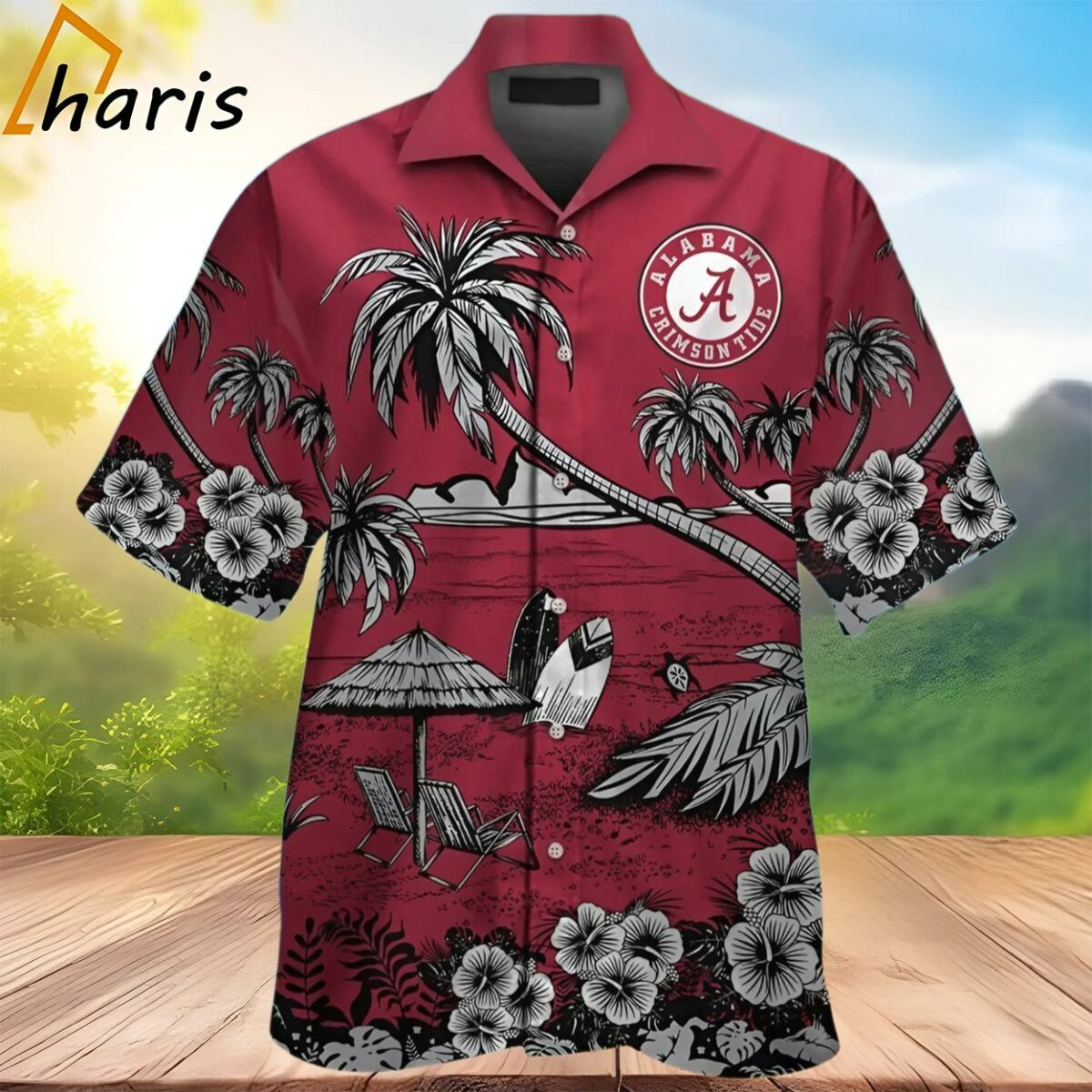 Crimson Tide Alabama Beach Tropical Hawaiian Shirt 2 3