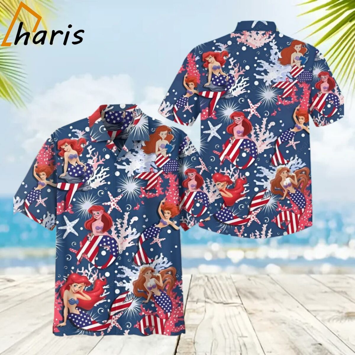 Disney Ariel 4th Of July Independence Day Hawaiian Shirt 2 2