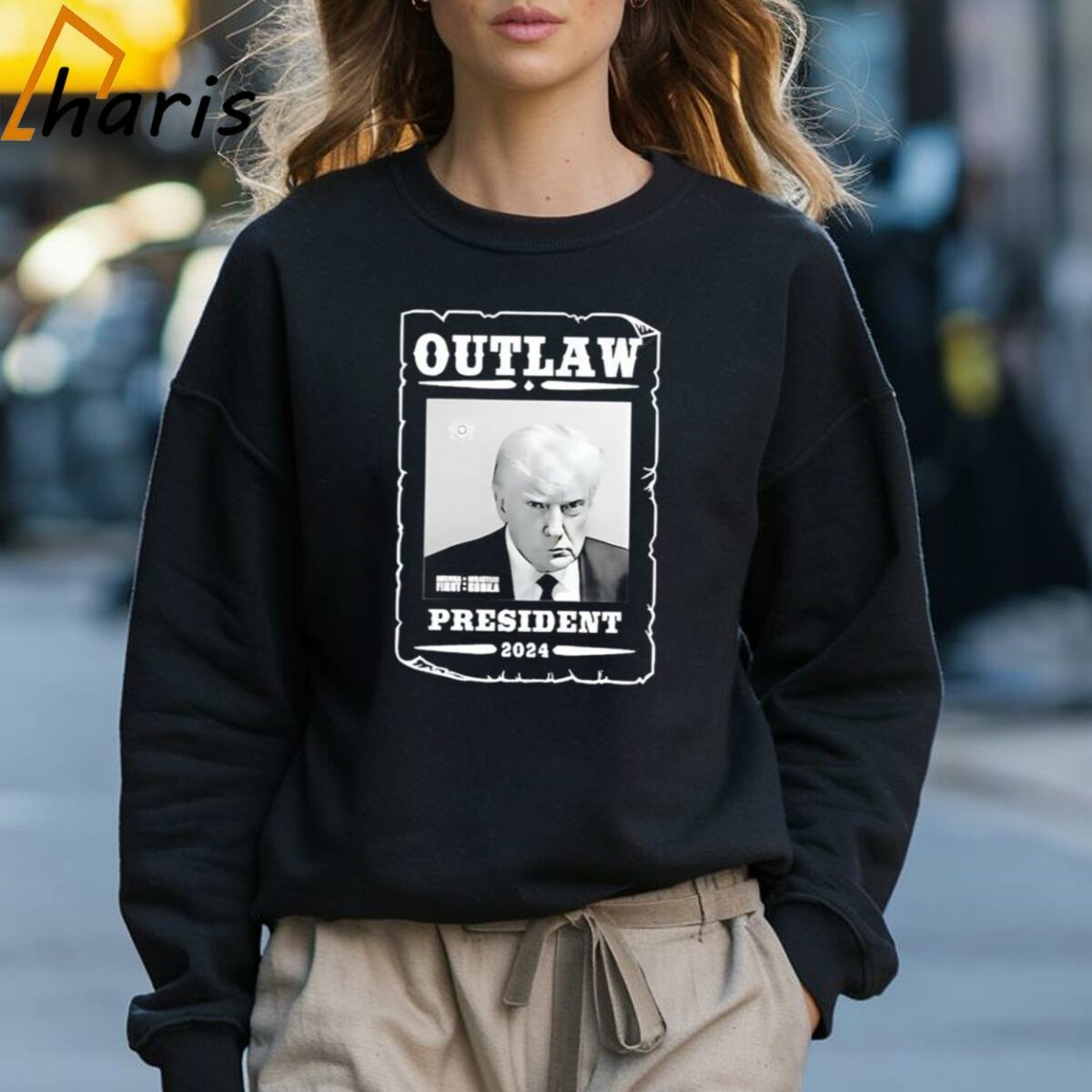 Donald Trump Outlaw President 2024 Shirt 3 Sweatshirt