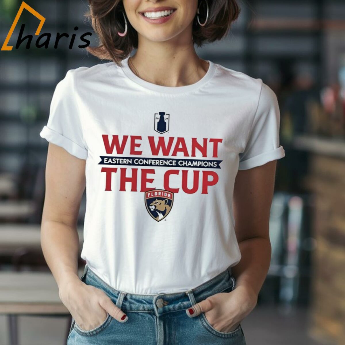 Florida Panthers 2024 Eastern Conference Champions We Want The Cup T shirt 1 Shirt