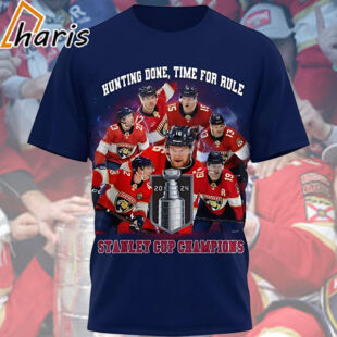Florida Panthers Hunting Done Time For Rule Stanley Cup Champions 3D T shirt 1