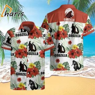 Flower Tropical Godzilla Hawaiian Shirt 1 1
