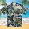 Funny Godzilla Surfing Hawaiian Shirt 1 1