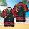 Godzilla Japanese Style Red And Black 2024 Hawaiian Shirt 1 1