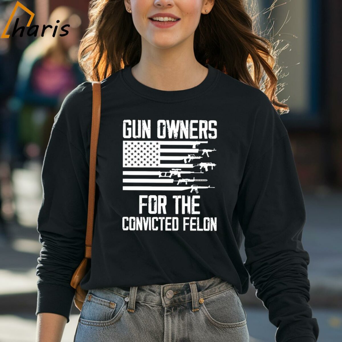 Gun Owners For The Convicted Felon Usa Flag Shirt 4 long sleeve shirt
