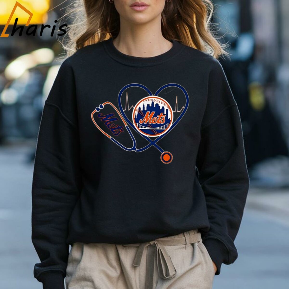 Heartbeat Nurse Love New York Mets Shirt 3 Sweatshirt