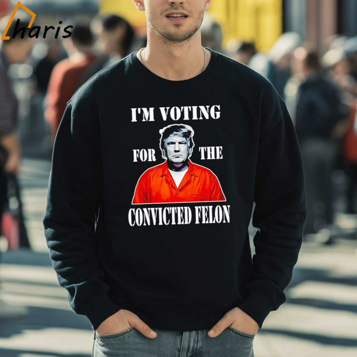 Im Voting For The Convicted Felon 2024 Trump Mugshot Shirt 5 sweatshirt