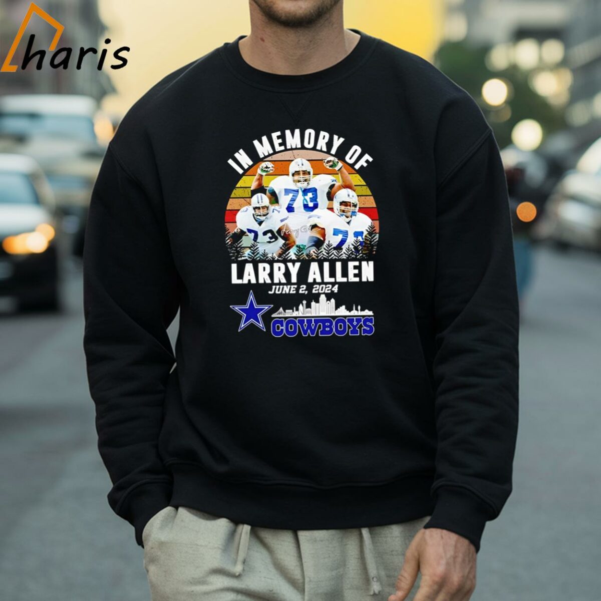 In Memory Of Larry Allen 2024 Dallas Cowboys Vintage Shirt 4 Sweatshirt