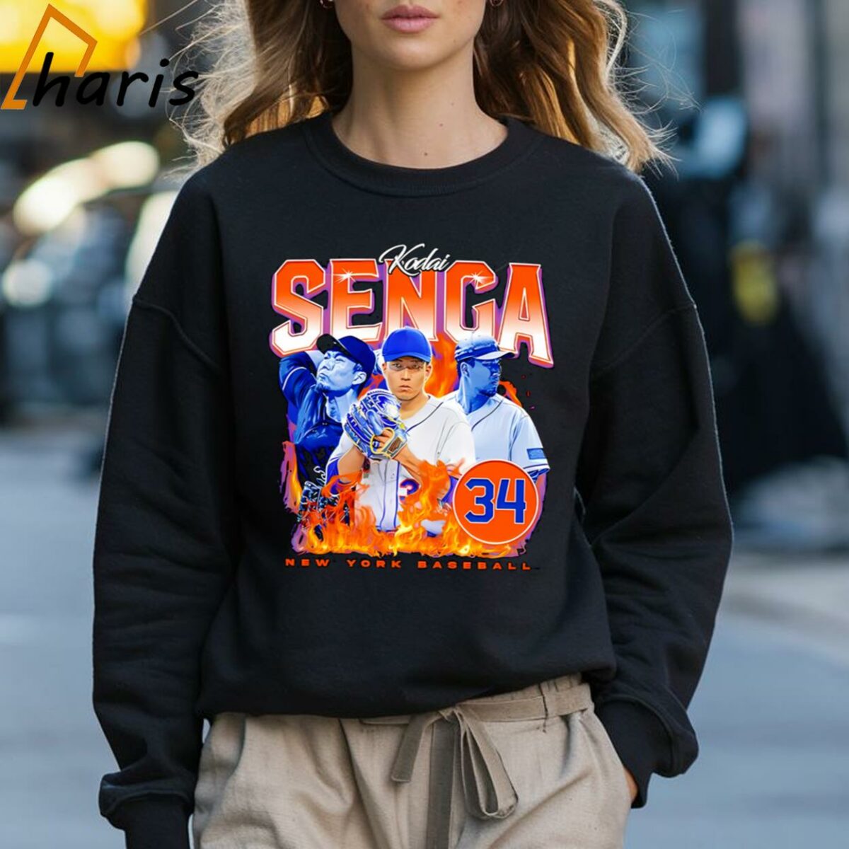 Kodai Senga New York Mets Lightning Retro Mets Shirt 3 Sweatshirt