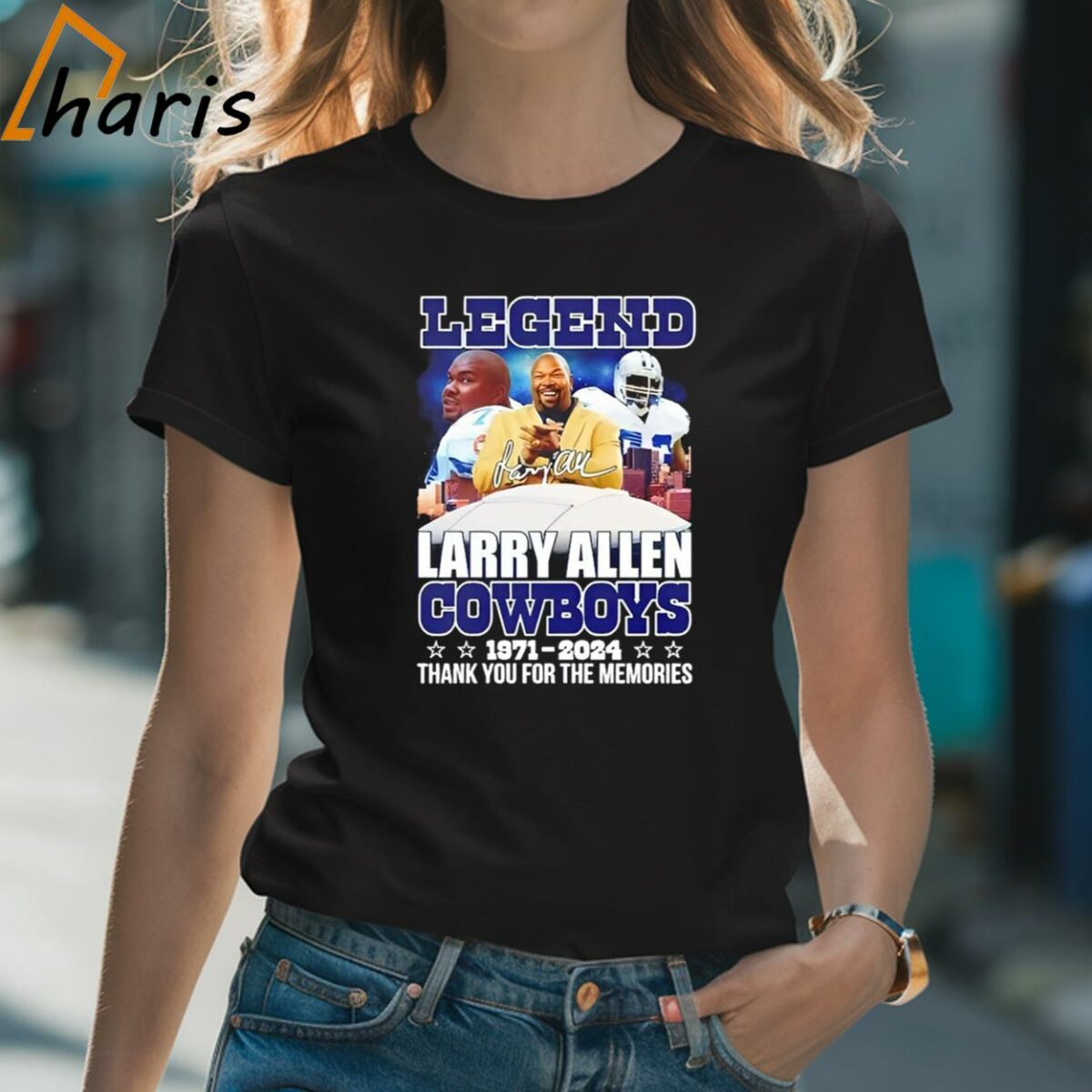 Legend Larry Allen Dallas Cowboys 1971 2024 Thank You For The Memories T Shirt 2 Shirt