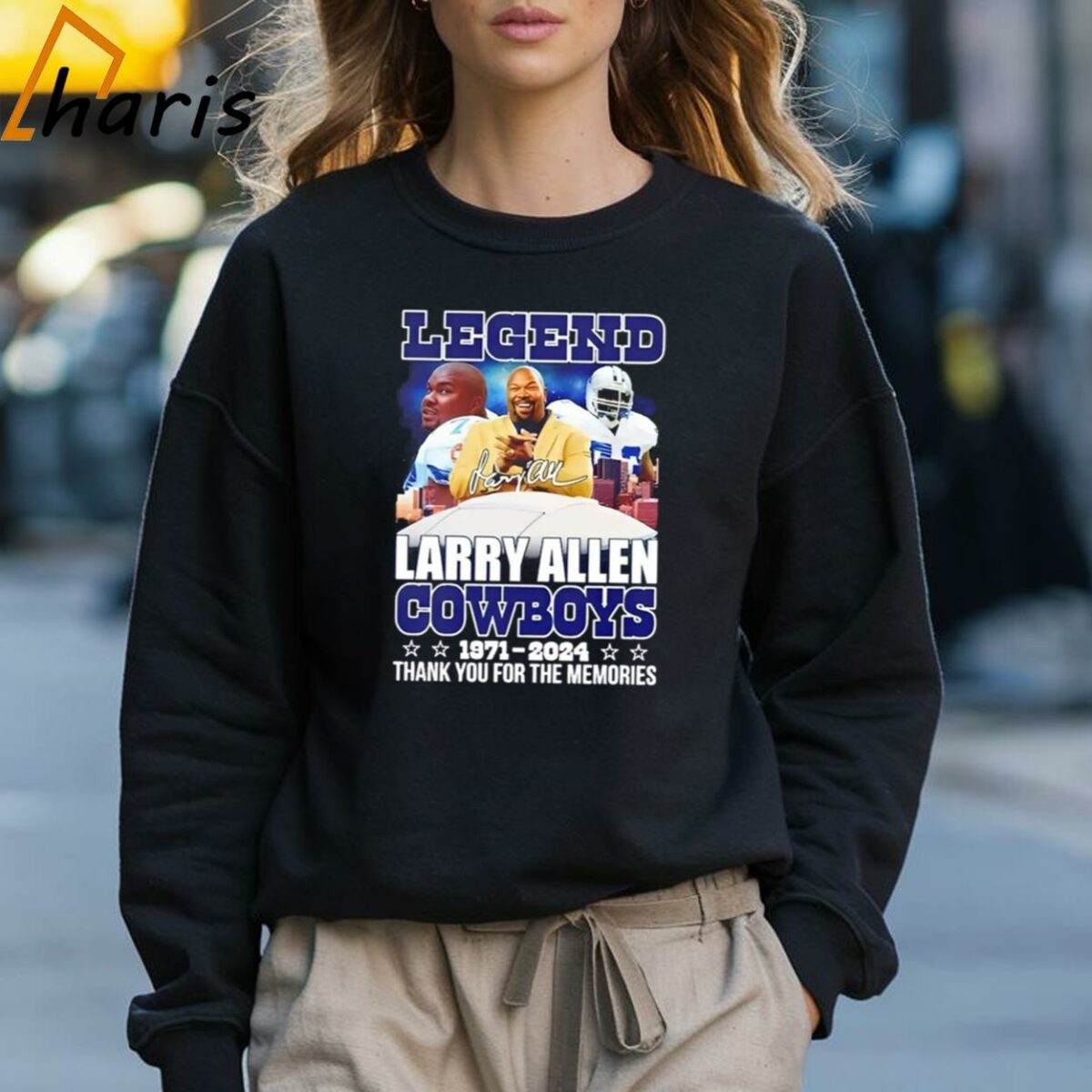 Legend Larry Allen Dallas Cowboys 1971 2024 Thank You For The Memories T Shirt 3 Sweatshirt