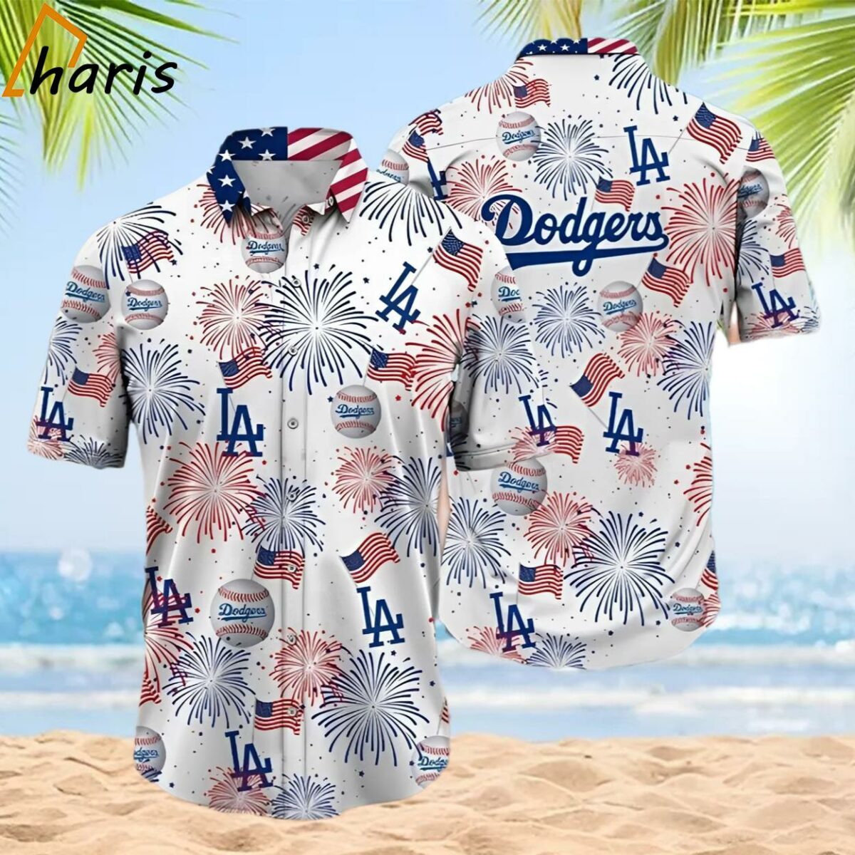 Los Angeles Dodgers MLB Happy 4Th Of July USA Hawaiian Shirt 2 2