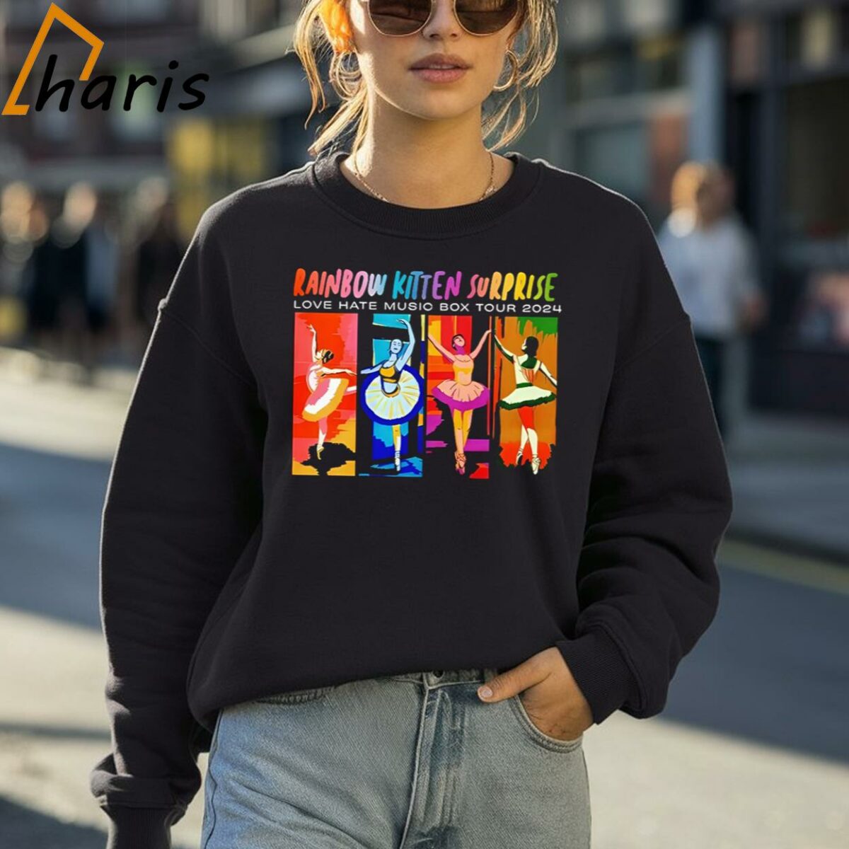 Love Hate Music Box Tour 2024 Rainbow Kitten Surprise Shirt 4 Sweatshirt