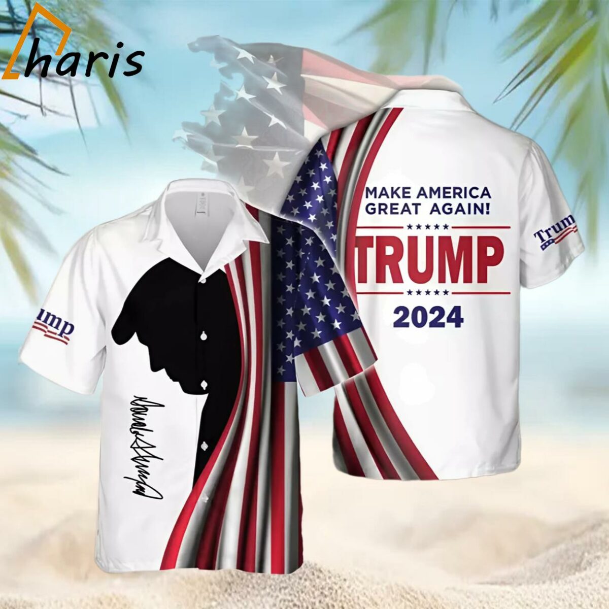 Make America Great Again Trump Signature Election 2024 Hawaiian Shirt 1 1