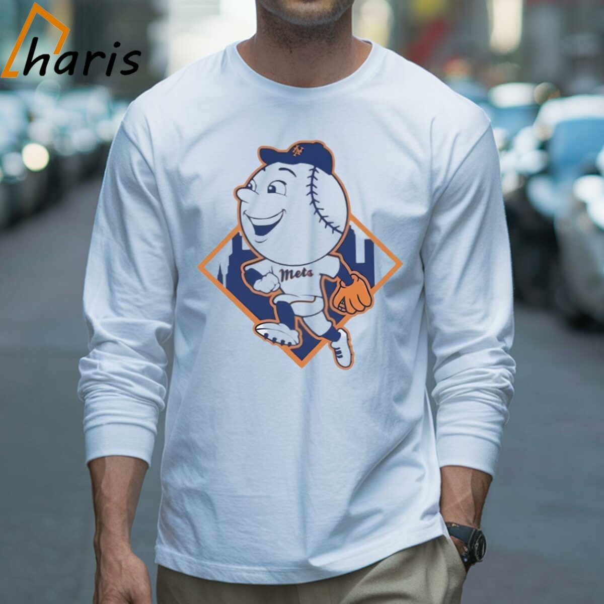 Mr Met New York Mets Logo Shirt 3 Long sleeve shirt